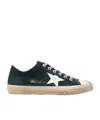 Golden Goose Super-star In Black Leather With White Leather Star And Heel Tab In Nude