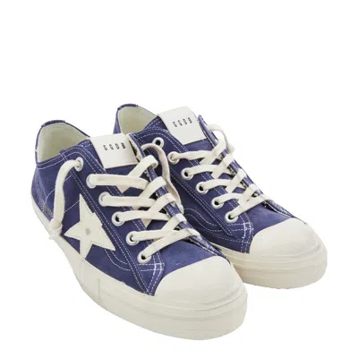 Golden Goose V-star 2 Suede Trainers In Blue