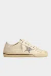 Golden Goose V-star Beige Canvas Glitter Star Sneaker