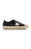 Golden Goose V-star Glittered Sneakers In Black