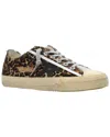 Golden Goose Soul-star Distressed Leather-trimmed Leopard-print Calf Hair Sneakers
