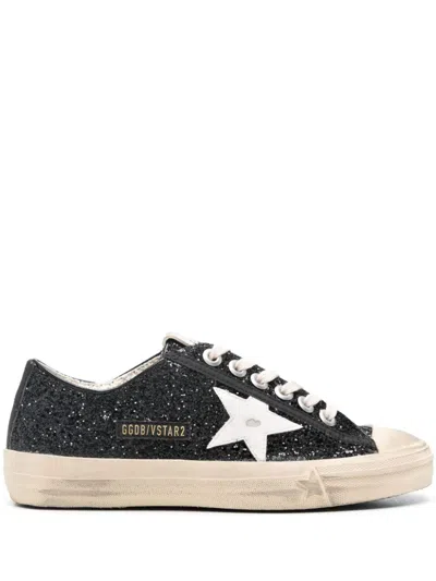 Golden Goose Lvr Exclusive Super-star Glitter Sneaker In Black