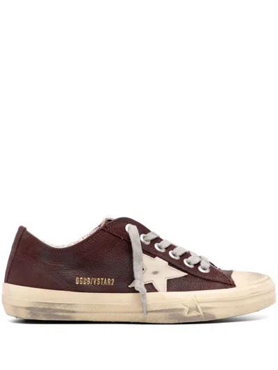 Golden Goose Superstar Leather Glitter Low-top Sneakers In Red