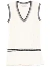 Golden Goose Organic Cotton Dress With Crystals Embellishment In Neutrals