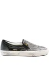 Golden Goose Vce Crystal-embellished Slip-on Sneakers In Black