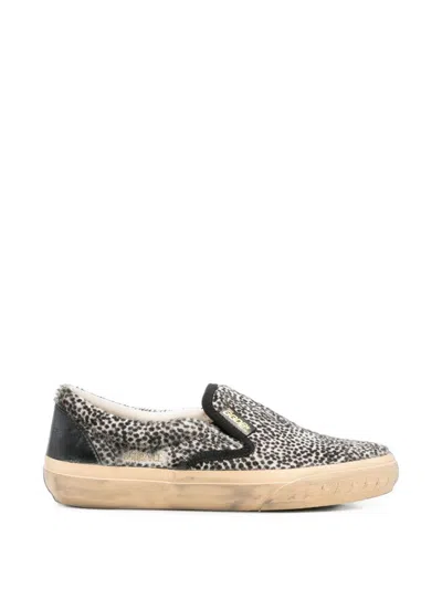 Golden Goose Vce Leather Slip On In Black
