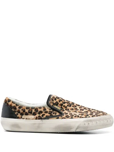 Golden Goose Leopard-print Calf Hair Vce Penstar Sneakers In Animal Print