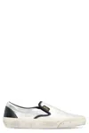 Golden Goose Vce Metallic Leather Slip-on Sneakers In Silver