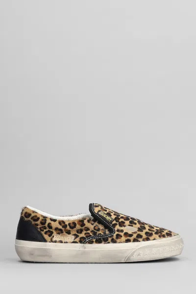 Golden Goose Vce Sneakers In Animalier Pony Skin In Black/brown 90301