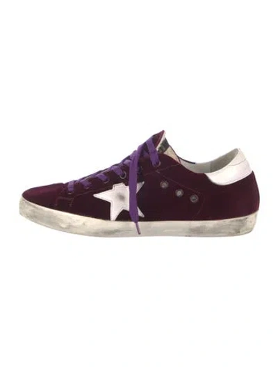 Pre-owned Golden Goose Velvet Distressed Accents Sneakers