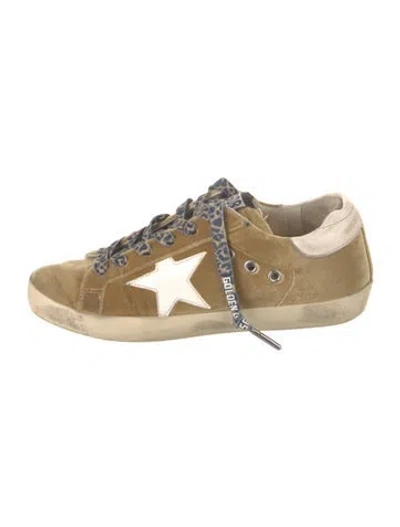 Pre-owned Golden Goose Velvet Sneakers In Yellow