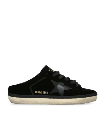 Golden Goose Velvet Super-star Sabot Sneakers In Black