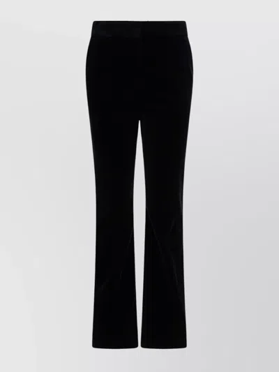 Golden Goose Velvet Trousers With Back Pocket And Belt Loops In Black
