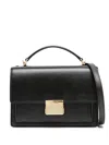 Golden Goose 'venezia' Black  Hand Bag With Lettering Logo And Clasp Closure In Black