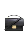 Golden Goose 'venezia' Black  Hand Bag With Lettering Logo And Clasp Closure In Black
