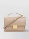 Golden Goose Venice Beige Palmellate Leather Bag And Gold Details