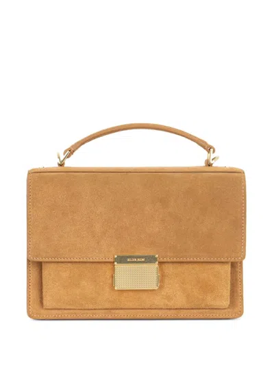 Golden Goose Venezia Bag Nabuk And Suede Body Shoulder Bag With Fringe In Brown