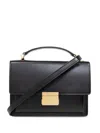 Golden Goose 'venezia' Black  Hand Bag With Lettering Logo And Clasp Closure
