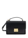 Golden Goose 'venezia' Black  Hand Bag With Lettering Logo And Clasp Closure In Black