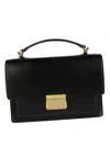 Golden Goose 'venezia' Black  Hand Bag With Lettering Logo And Clasp Closure In Black