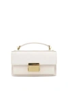 Golden Goose Deluxe Brand Structured Handbag With Gold-tone Clasp And Detachable Strap In White