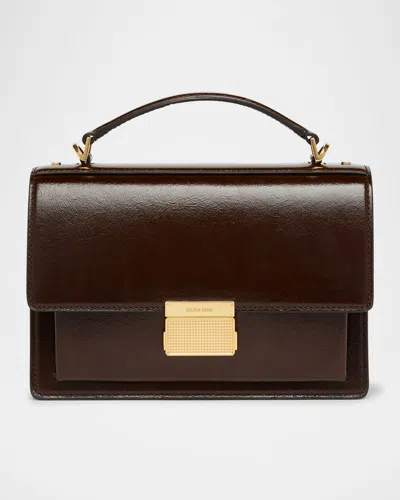 Golden Goose Venezia Flap Leather Crossbody Bag In Brown