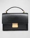 Golden Goose Venezia Flap Leather Crossbody Bag In Black