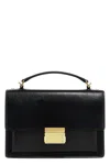 Golden Goose 'venezia' Black  Hand Bag With Lettering Logo And Clasp Closure