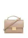 Golden Goose Deluxe Brand Structured Handbag With Gold-tone Clasp And Versatile Straps