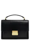 Golden Goose 'venezia' Black  Hand Bag With Lettering Logo And Clasp Closure In 黑色的