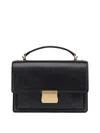 Golden Goose Structured Black Leather Handbag With Adjustable Strap In Black