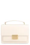 Golden Goose 'venezia' White Handbag With Lettering Logo And Clasp Closure In Leather Woman In Green