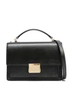 Golden Goose 'venezia' Black  Hand Bag With Lettering Logo And Clasp Closure