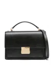 Golden Goose 'venezia' Black  Hand Bag With Lettering Logo And Clasp Closure