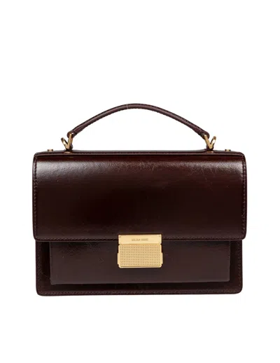Golden Goose Venezia Leather Handbag Dark Brown Color