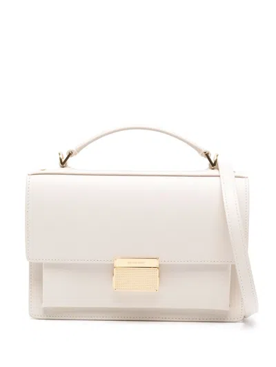 Golden Goose Venezia Bag In Butter-colored Boarded Leather With Gold Details In Gray