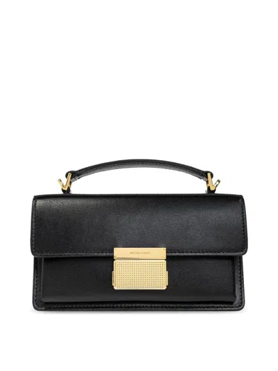 Golden Goose Venice Small Bag In Black Palmellate Leather And Gold Details