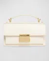 Golden Goose Venezia Small Flap Leather Crossbody Bag In Butter