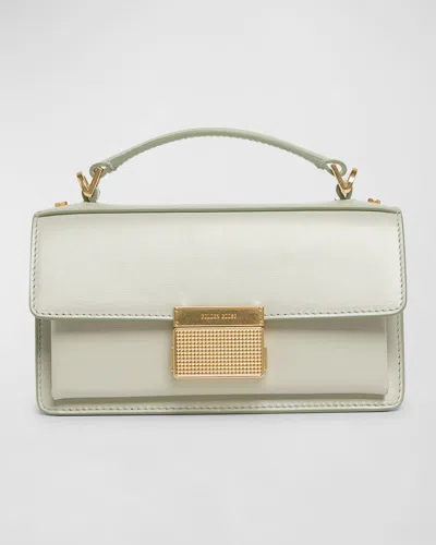 Golden Goose Venezia Small Flap Leather Crossbody Bag In Mineral Grey
