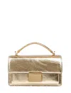 Golden Goose Venezia Small Shiny Wavy Leather Crossbody Bag In Gold