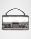 Golden Goose Venezia Small Metallic Leather Crossbody Bag In Rutenio Metal