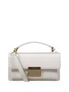 Golden Goose Deluxe Brand Structured Handbag With Gold-tone Clasp And Detachable Strap In White