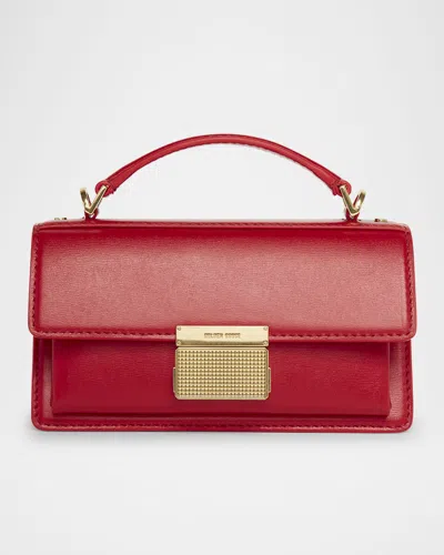 Golden Goose Venezia Small Palmellato Leather Crossbody Bag In Lipstick Red