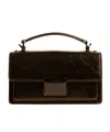 Golden Goose Venezia Cartella Small In Pelle Invecchiata Chiusura Oro In Black