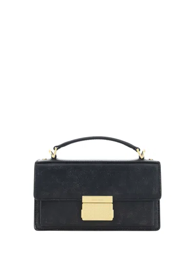 Golden Goose Venice Small Bag In Black Palmellate Leather And Gold Details
