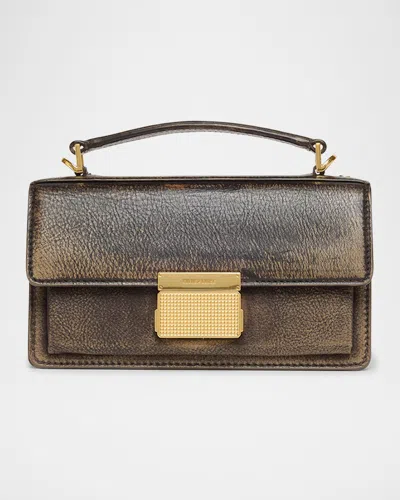 Golden Goose Venezia Small Treated Leather Crossbody Bag In Brown