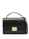 Golden Goose 'venezia' Black  Hand Bag With Lettering Logo And Clasp Closure In Black