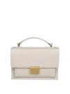 Golden Goose Venezia Bag In Butter-colored Boarded Leather With Gold Details In White