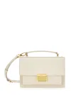 Golden Goose 'venezia' White Handbag With Lettering Logo And Clasp Closure In White