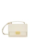 Golden Goose 'venezia' White Handbag With Lettering Logo And Clasp Closure In White
